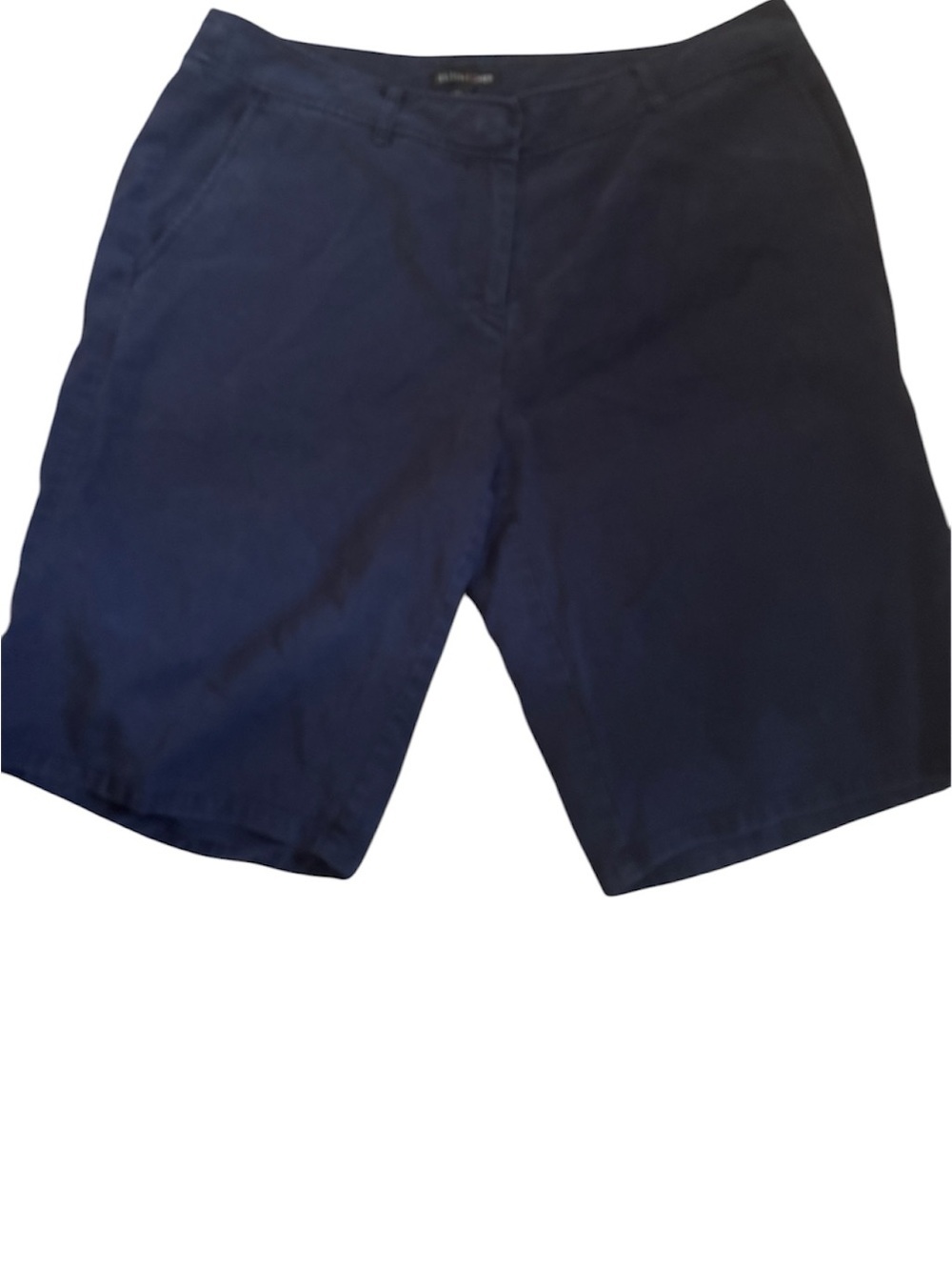 Eileen Fisher Navy Blue Linen Blend Walking Short Bermuda Shorts Women's Size S